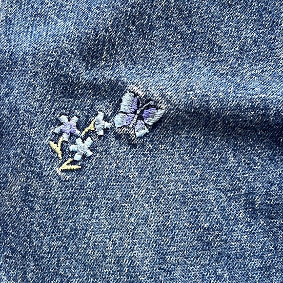 RVT Kids Denim Jeans Blue Jeans w/ Embroidery Size 24 Months Size 2 Butterflies - Picture 10 of 16